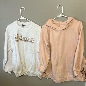 Mama sweatshirt/ nursing maternity hoodie. Used condition. Larges (diff brands)